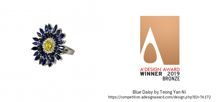 Blue Daisy Višenamjenski Prsten