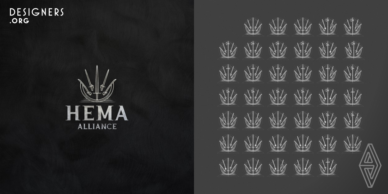 HEMA Alliance is a brand that seeks to embrace all practitioners of this sport in the world. All its symbolism seeks to express the sense of unity and diversity of the community. HEMA is an acronym for Historical European Martial Arts, because of this the different swords in its symbol. This brand has 160 variations, which allows each practitioner to fit the one he most identifies with.