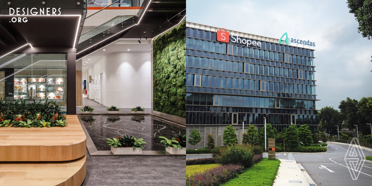 Inspired by the Shopee’s commitment to invest and grow in Singapore and the region, this experiential hub was designed with people in mind. Conceived based on the idea of a thriving ecosystem within a campus setting, this regional headquarters is slated to support Shopee’s expansion plans by facilitating stronger teamwork and knowledge sharing among a generation of technological talents. It is a thriving community where they can work, live and socialise. 