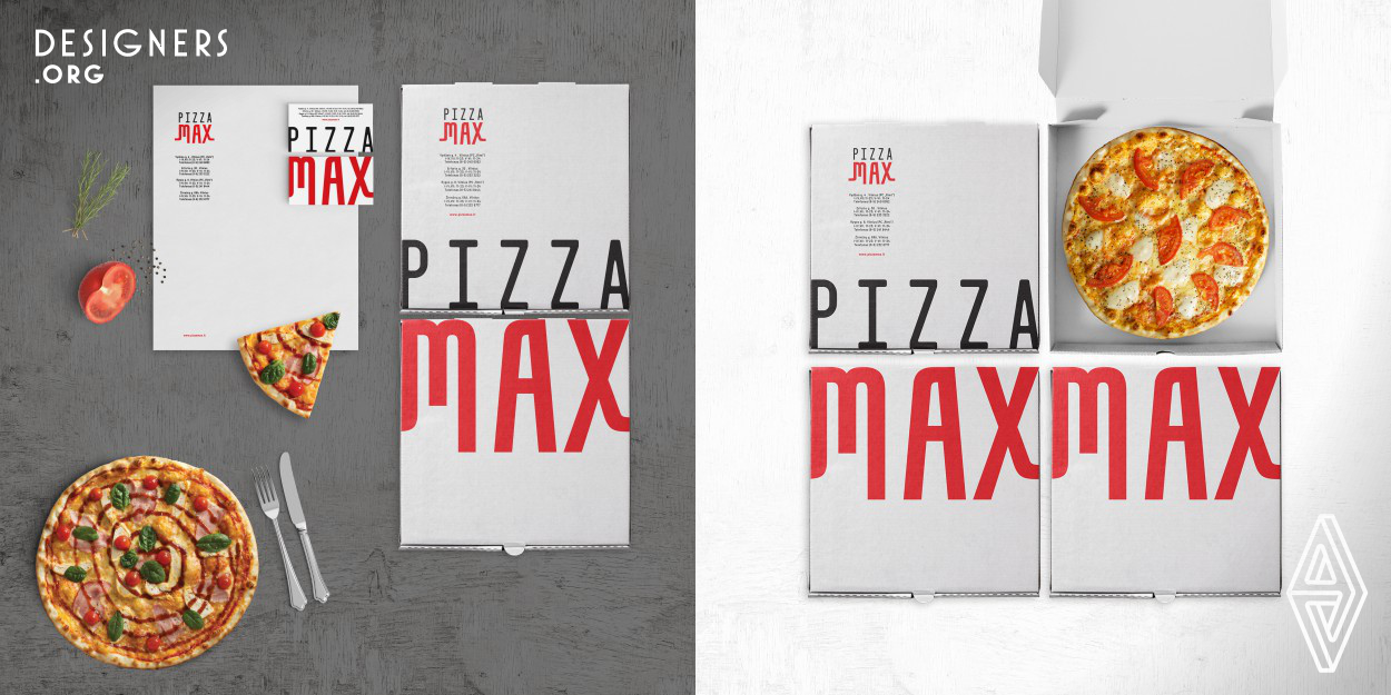 Rebrand for a small pizza restaurant chain in Lithuania, Pizzamax. The initial visual identity had been thrown together in a rush and was a mishmash of graphic styles because the founders were focused on getting the business up and running. What makes the redesign unique is how the words, pizza and max, are displayed on different sides of business cards and pizza boxes. M and X letters, with their curved ends, are like people, specifically bakers who carry pizzas with straight arms. It symbolizes a place to go for a quick and delicious meal.