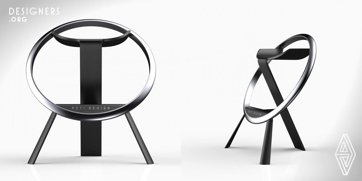 The Moti chair integrates aesthetics and structure, breaking the traditional structure, and using circles to connect the support points, which effectively balances the forces and reducing the material loss. The use of Mortise and tenon joints and full hidden dovetail joint make the joint more stable. The design is inspired by the arches, moon gate in ancient Chinese gardens, the circular holes designation brings broader visual sense, which also implies that there is no barrier between communication.
