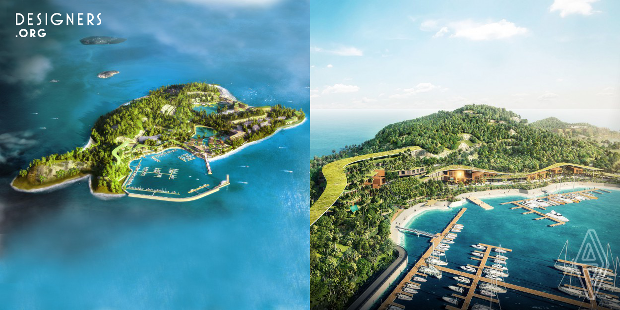 As China's first uninhabited island to be developed into an integrated tourism destination, Sanjiao aims to set innovative and pioneering standards for the sustainable development of maritime tourism resources. The island's untamed natural resources offer a unique opportunity to position it as an ultimate marine educament venue; the entertainment and leisure elements (four seasons water park, sailing school, nature preserve, etc) will turn the island into an all-year round tourism destination.