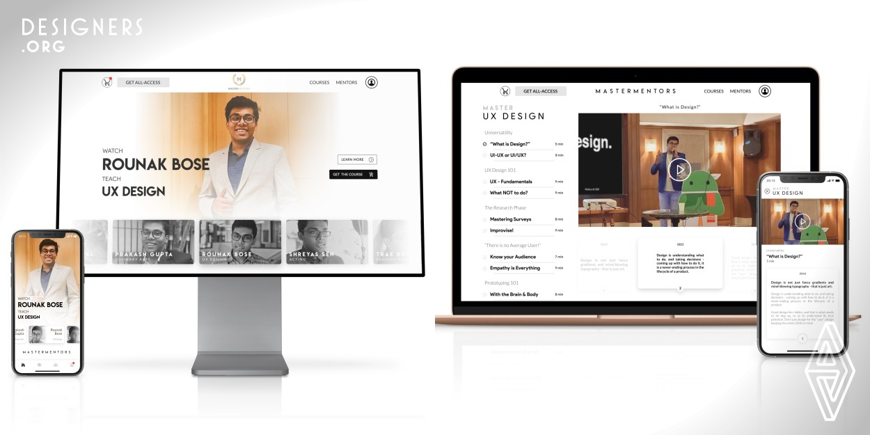 The design aims to focus on the teacher, or mentor-experience, as much as the learner, or student-experience. Aesthetic visuals are combined with efficient business logic to strategise onboarding and retention of the users. The responsive website ensures that the design would be clean and properly-structured irrespective of screen size. This design has been crafted through multiple iterations, arriving at the optimum balance of usability and desirability, to provide a unified digital learning experience for students and their mentors.