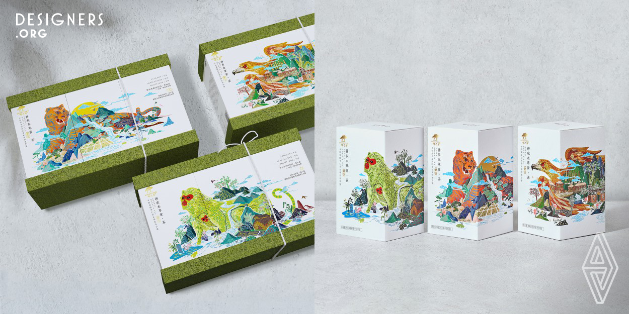 The packaging design of this product integrates the local nature, culture and tourist attractions, and combines the characteristics and themes of the product itself to enhance the scene experience of consumers. Visual changes brought about by separate images and different packaging combinations are easier to form sales interaction and communication. There is a card attached with the product, the front side can be used as decorative painting display, and the back side is a line drawing screen, which can be filled with color and doodle freely to increase consumers' participation experience.