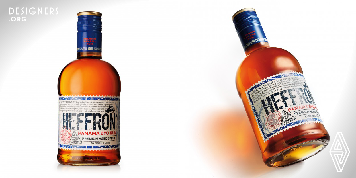 Rum Heffron was created in 2020 on the occasion of the centenary of the return of Czechoslovak legionaries to their homeland, Czechoslovakia. The legionaries fought in Russia in 1914-1918 against the Russian Bolsheviks. Heffron is the name of one of the ships on which the legionnaires sailed from Vladivostok via Panama back to Europe. Therefore, the rum is of Panamanian origin and its design is inspired by letters sent by legionaries from their travels around the world home. Rum Heffron became one of the flagships of the manufacturer the Green Tree Distillery.
