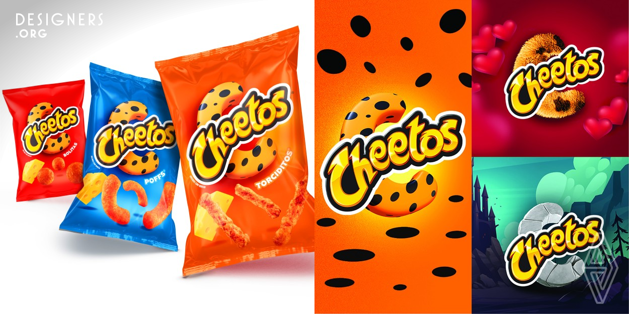 Cheetos is a brand that people love and the new visual identity reimagines the all colorful characteristics of Cheetos within an new design that is driven by the iconic C. This versatile brand mark is both contemporary and playful in attitude, without loosing the playful essense of Chester, the brands world renowned mascot. In line with the heritage of the brand the design focuses on attention to detail and meticulous execution.  