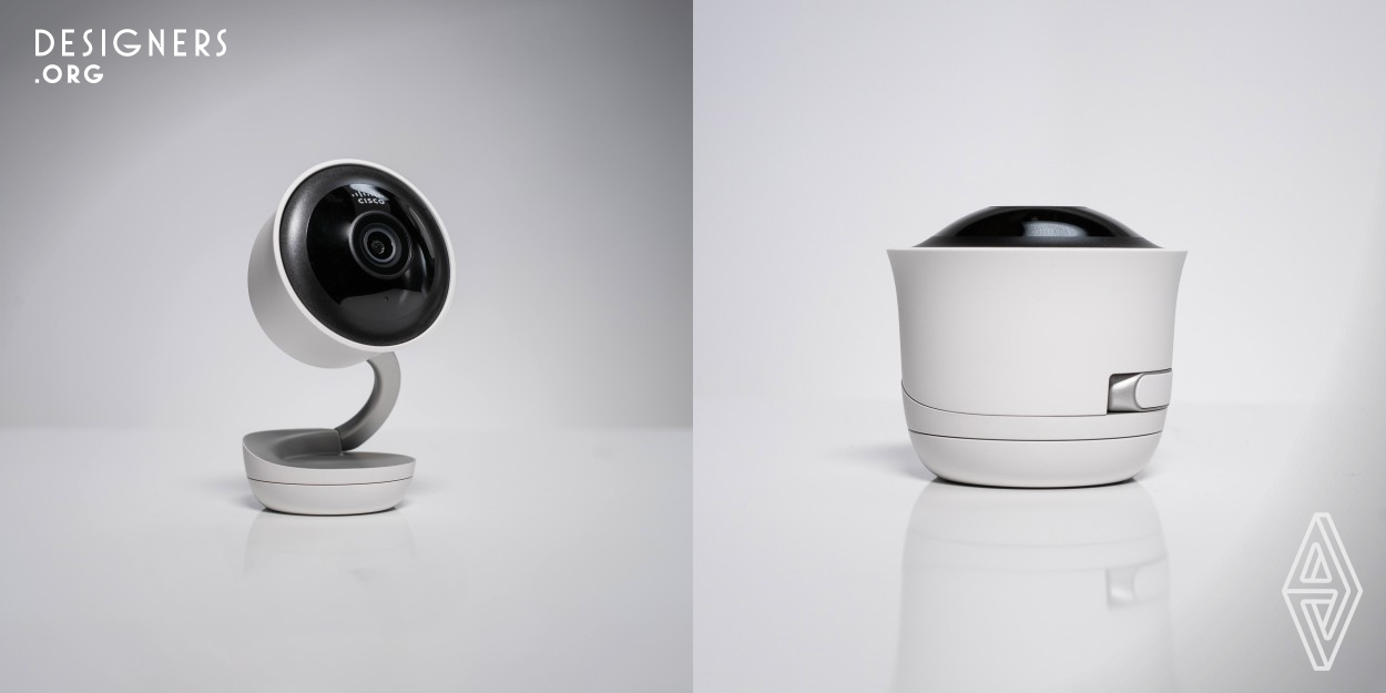 The Meraki MV2 flex camera is exceptionally simple to deploy and configure due to its compact, versatile form-factor and cloud management. The lines that define MV2 simplify the appearance of a highly technical object fitting anywhere from the server room to the boutique coffee shop. The MV2 democratizes machine learning and AI with an API that provides insights for safer, more efficient outcomes. Opening the camera reveals a silver surface that delights and surprises the user. Transforming to standing mode reveals a playful character balanced perfectly between functionality and personality.