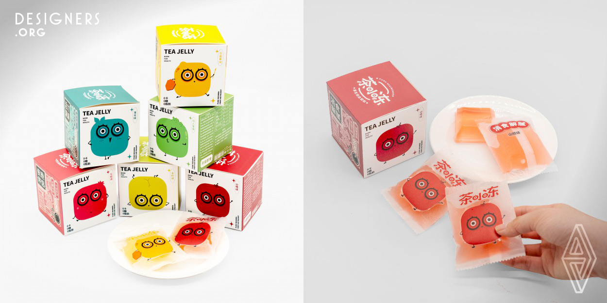 Jelly Tea is a functional food. Regimen requires considering both the nutritional value of food and the cultivation of life habits. Jelly Tea uses Chinese medicine and food homologous materials as raw materials. The gamification experience added to the service system can help users develop long-term habits. This new forms of health preservation methods have been embraced by the young generation. 
