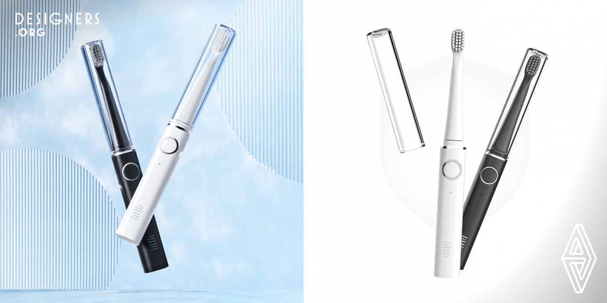 L1 is close to the size, ease of use and reasonable price of traditional toothbrush, which brings the popularity of electric toothbrush. The excellent cleaning power of the electric toothbrush brings tooth protection. The integrated design with cover broadens the use scene of the electric toothbrush and reduces the use of disposable toothbrush during the journey.
