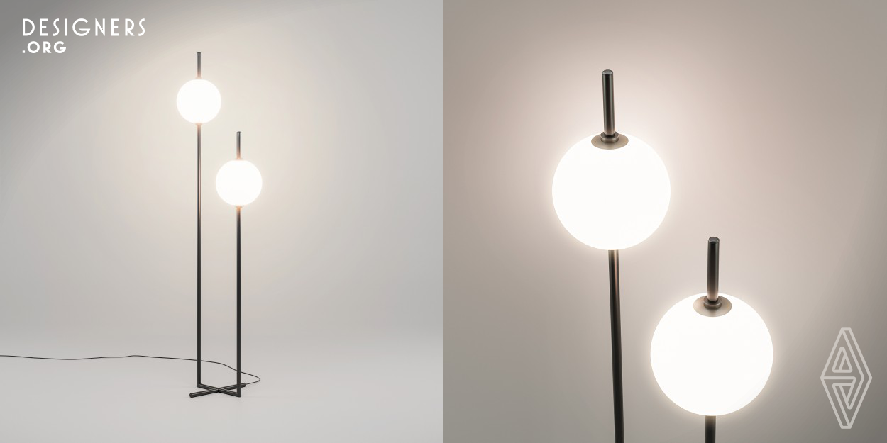 The lamp was developed under the influence of the research about the concept of proprioception. This special, muscular sense, thanks to which a person feels his own body in space, is informally called the Sixth Sense. Thanks to this design approach, it has been developed a floor lamp that a person can use with their eyes closed, without being distracted from their work or leisure. With the help of a base, the lamp can be placed as close as possible to the workplace or even between and furniture. And also with the help of switches located at the arm's length.
