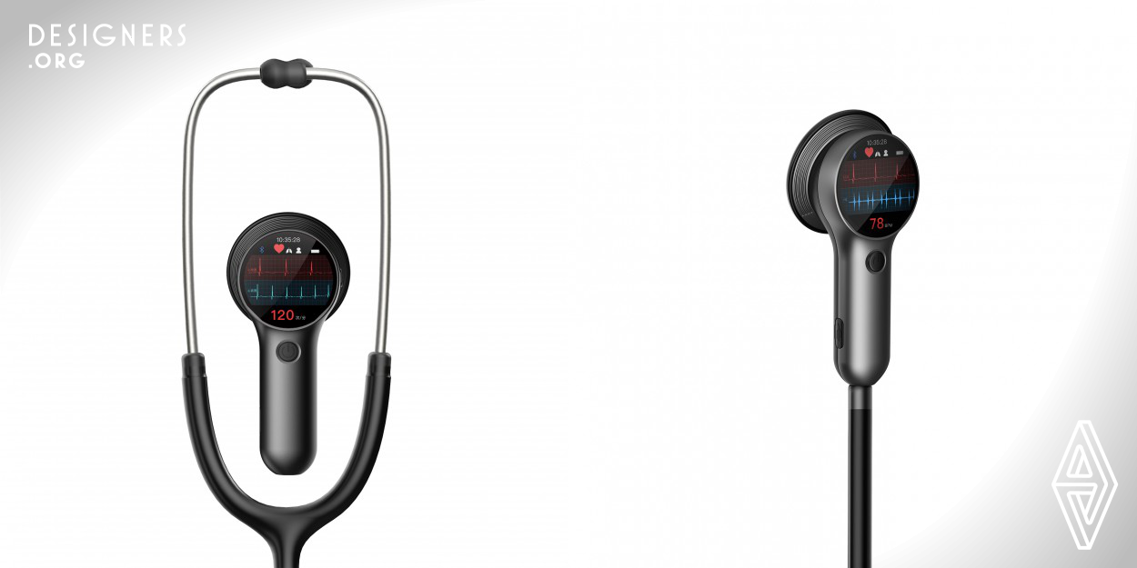 LingLi is a smart electronic stethoscope, which can carry out auscultation, monotone ECG measurement, data acquisition, recording and wireless transmission. By using the supporting App, the heart sounds and ECG data will be uploaded to the cloud and analyzed. Considering the stability, facility and wide applicability, the product is perfect suitable for clinical and home use. 
