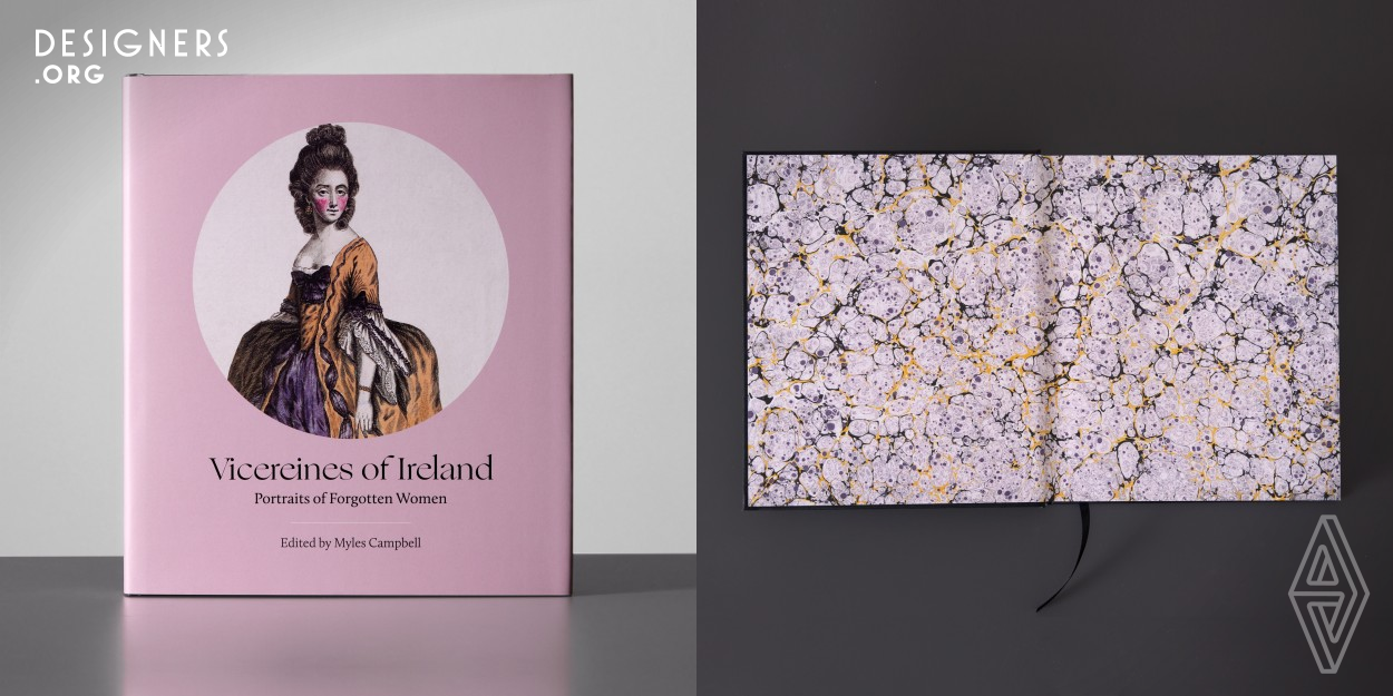 This book tells the untold story of a group of overlooked women in Irish history. The design process was integral to telling their story. The design aimed to capture the rich material world of these women, but also to reflect the humanity of their actions. The making of the book was a dialogue between the written content, the visual material discovered during the research, and current design practices. While its colour palette and end papers were inspired by original objects owned by the women, a contemporary design approach has resulted in a bold reimagining of the academic art history book.