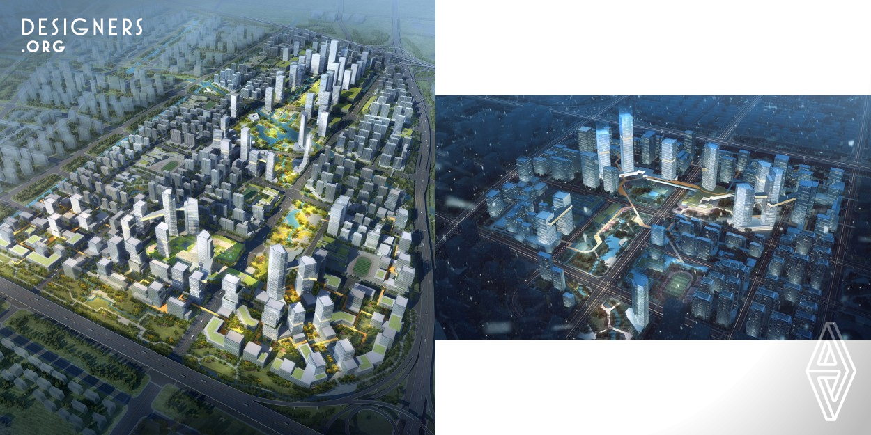 Hangzhou is a leading city in China's digital economy. After 20 years of development, CBD needs new space to attract enterprises and talents. This project is the first headquarters community in Zhejiang Province, with an open and inclusive industrial ecology to attract both leading enterprises and start-ups for common development and communication; Vertical multi-level public space with high quality landscape links buildings and enhances the interaction between people, stimulates innovation vitality.