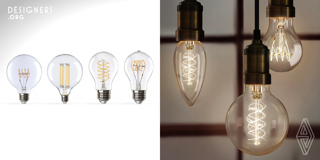 This bendable LED flexible filament lamp designed to provide efficient, uniform and energy-saving indoor lighting. The flexible filament provides a variety of modeling schemes, so that products can be applied to various lighting scenes. MiniLED's innovative technology makes the width of the filament within 0.6mm, which gives the product a slimmer visual effect. 