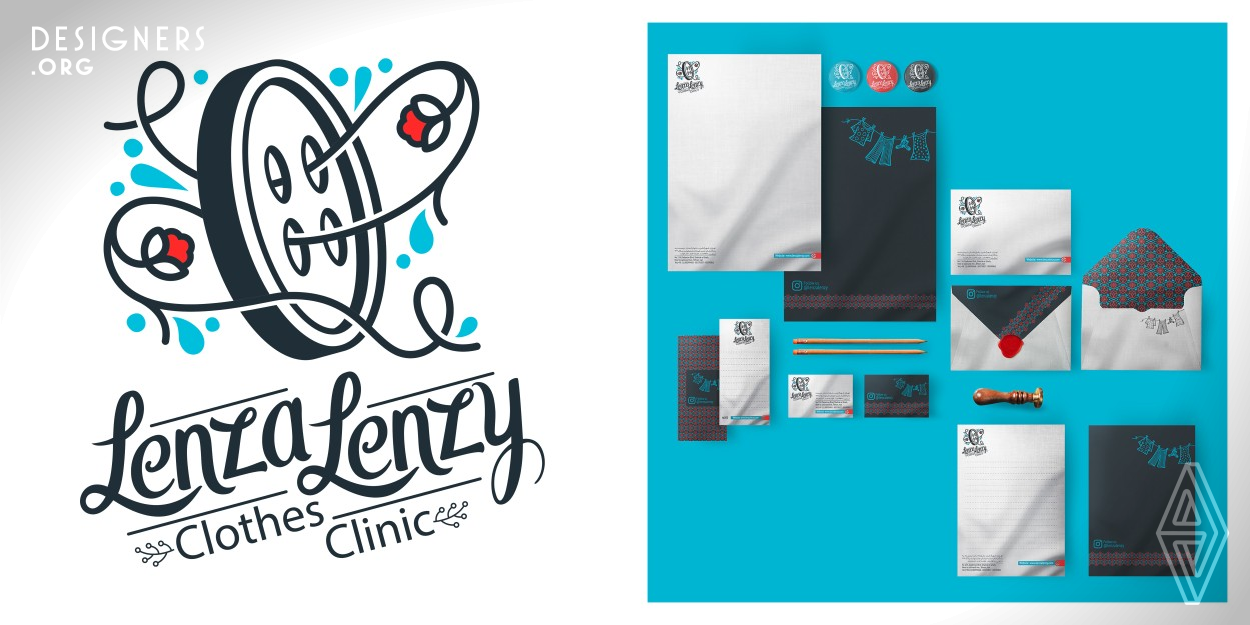 Lenza Lenzy brand design project is one of the hard and also lovely project. This is exactly like designing for a hospital but the difference is between consumers. Designer did a lot of search about how clinics work then used results in all design and brand core idea. Lenza Lenzy clothes clinic have a very unique and lovely visual identity.