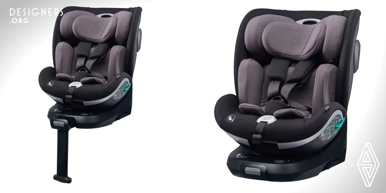 Sonic Signal Pro is a child safety seat designed to protect children aged 0-12 during driving. This type of seat adopts an injection molding process and high-quality foaming polypropylene as filling material, which can effectively seismic, and alleviate the impact of external force. The innovation of this product lies in the use of hidden support legs, which can ensure the stability of the seat when unfolded, and can be completely hidden under the base when the child grows up, without hindering the child's legs.