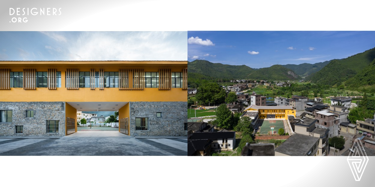 The project is located in a remote village in China. It aims to satisfy the students' learning space while exploring the establishment of an architectural paradigm that can reflect the traditional context of local architecture. Additionally, with the coordinated design and construction of the Central Small Square and the entrance Banyan plaza, the project rebuilt the order of the public space here, thus attracting villagers back to the communal space again and injecting new vitality into the village. 