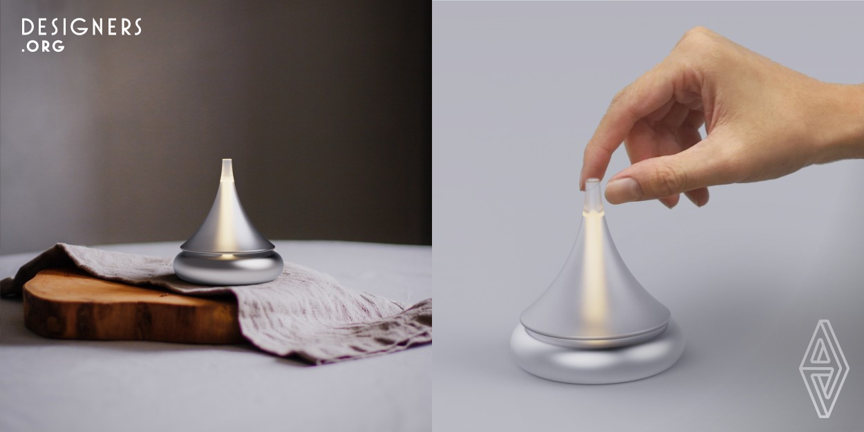 Ning is a spinning top interactive light. When it starts to spin, the light turns on it will not end until you stop it. Ning can use in bars, rooms, airplanes and more. Bringing users a stable mood. Ideally, the gyro would continue to spin, but the energy would be against the ground. Just as people use natural resources to develop the economy, friction with nature. When it is out of balance, both will fall. Balance humans and nature to make society and the environment co-prosperous.