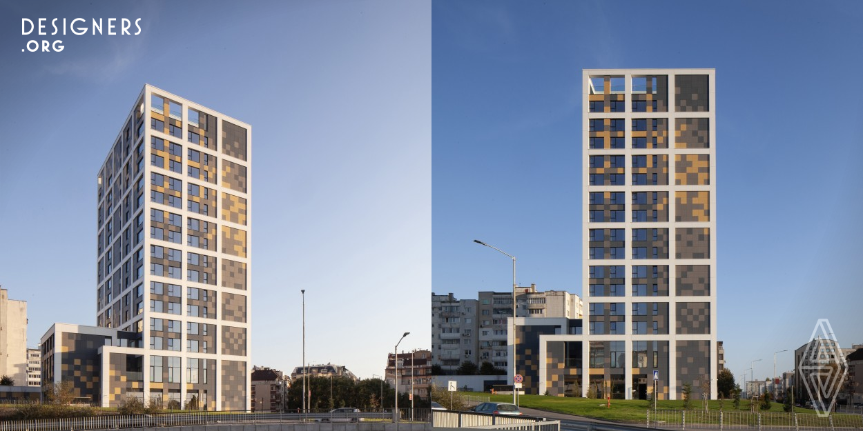 Campus 90 combines the functions of a student dormitory, hotel and conference center. The building is located next to the roundabout between two main boulevards in the city of Varna. This is the largest private investment in such a building in the city and responds to the increasing interest of students to the universities. The investor's concept is to provide not only excellent living conditions, but also to create numerous prerequisites for communication and teamwork between students.