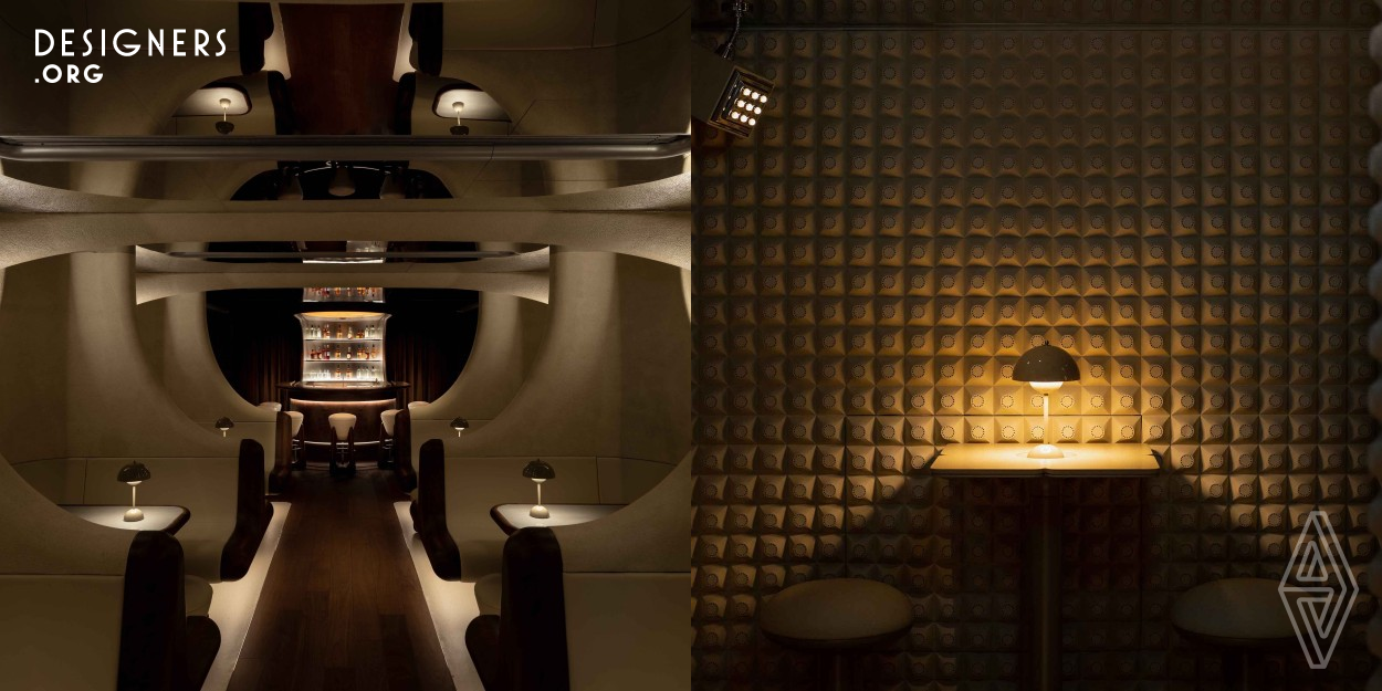 Artifact is a speakeasy bar hidden behind a secret passage inside BaseHall, Hong Kong’s newest dining destination and luxury food hall in the heart of Central. Inspired by the rhythm and repetition of surreal geometry and the serene atmospheres found in underground cistern. Artifact is a mysterious yet alluring destination transporting the guests into a different realm. A striking contrast to the busy food hall outside, guests will find themselves in a mysterious yet alluring space, making it an unforgettable and out-of-this-world experience. 