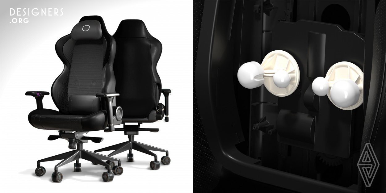 The Hybrid M; Massage Powered Gaming Chair revolutionizes comfort for Gamers by integrating a massage module into its compact design, offering up to 30 minutes of therapy. With a plug-in Power Bank, users can enjoy freedom of movement without cable constraints, making it a holistic solution for prolonged sitting discomfort.