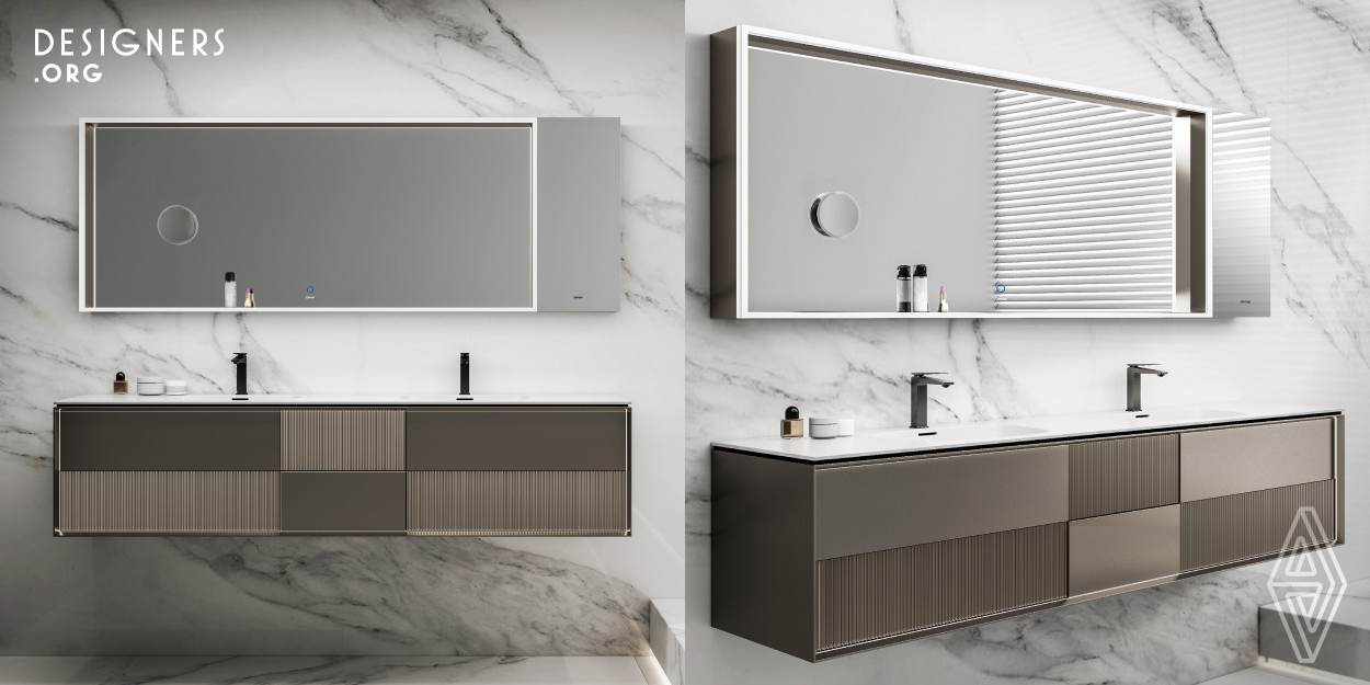 This bathroom furniture collection, anchored in geometric elements, is not just an ordinary home product, but also a reflection of pursuit for high quality of life. By virtue of its artistic geometric design with a layered sense, smart mirror, and quality acrylic basin, the product combines aesthetic design, technological intelligence, as well as health and hygiene, well satisfying the demands of modern people for diverse home environments.