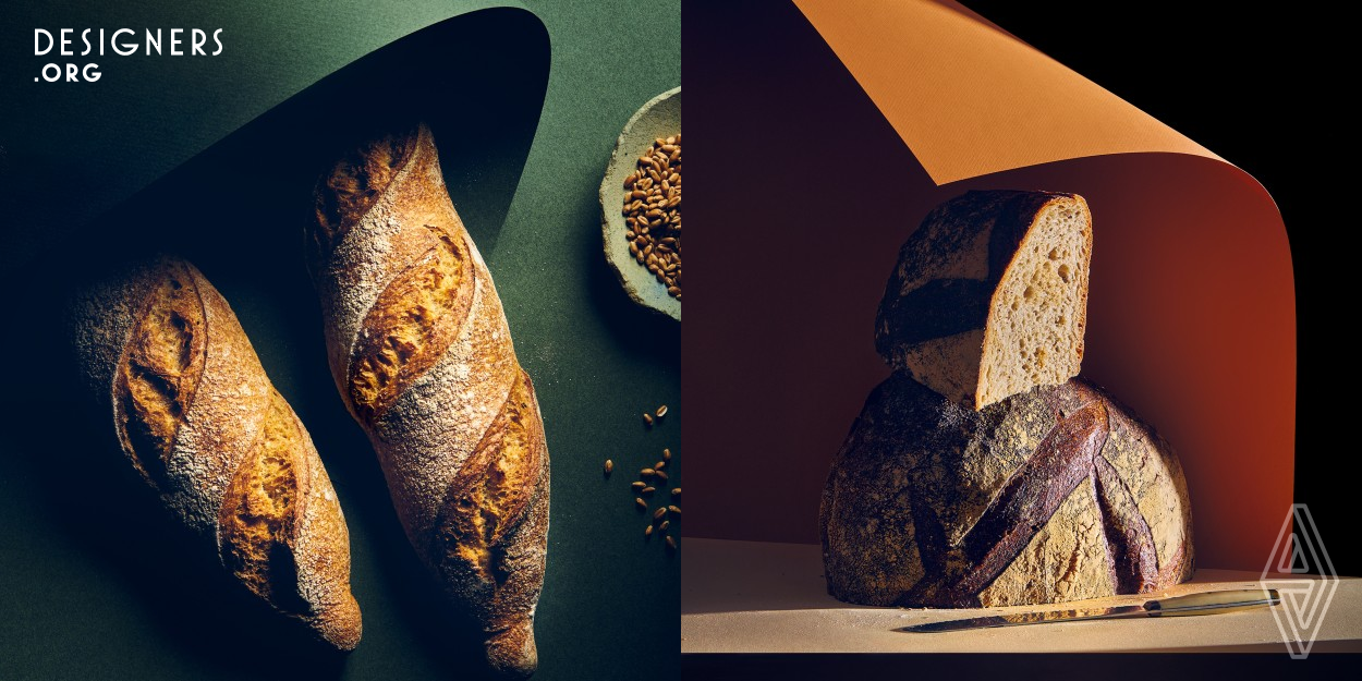 The project focused on the creative exploration of breads as artistic subjects. Using colored paper and minimal props, the endeavor aimed to capture the essence and texture of various types of bread. Soft side lighting was carefully selected to cast gentle shadows and highlights, enhancing the visual appeal and tactile qualities of the materials. Through meticulous attention to detail, the project sought to evoke a sense of texture, warmth, and craftsmanship associated with the art of food photography.