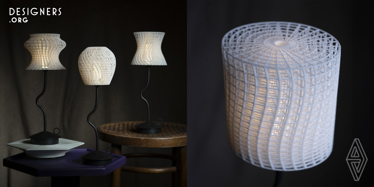 The Spectrum Series from Quintessence is a limited-edition series of rechargeable table lamps featuring eye-catching 3D printed lattice shades, a novel way of diffusing light for an intimate, elegant atmosphere. The 100 different lamps are derived from a single flow of shapes, giving each one a unique silhouette and structure. Each shade is printed on-demand to reduce waste using proprietary coding to ensure a flawless lattice using recycled plastic. Released as editioned works, each lamp of the series will only be produced once and includes a certificate of authenticity.