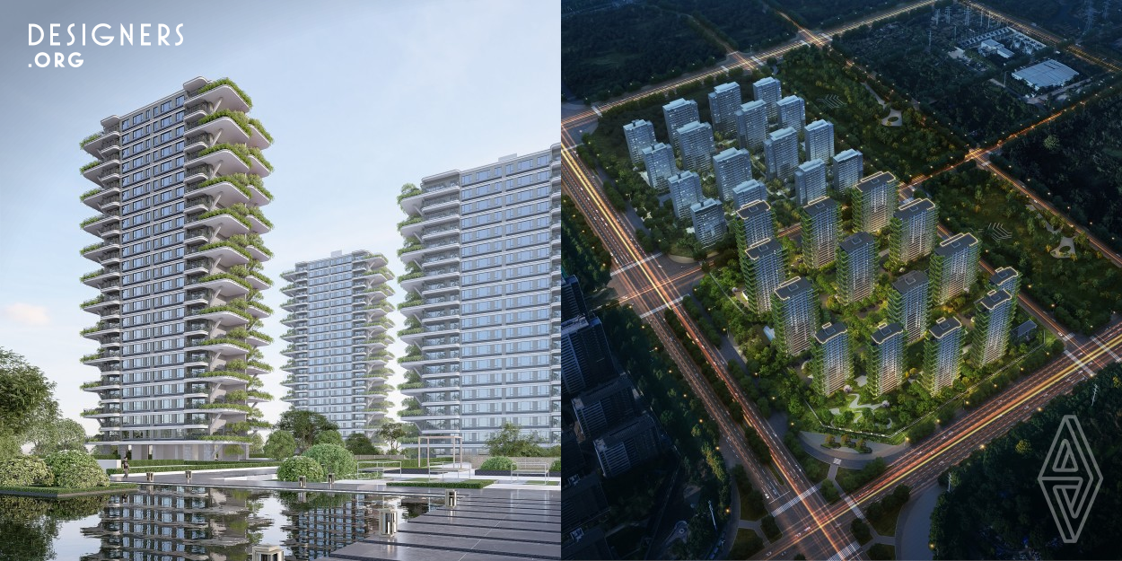 Based on the design concept of human centric, eco-friendly, friendly neighborliness, intelligence and convenience, and innovation and technology, the Jade Villa revolutionizes the birdcage like living environment to satisfy people's demand for higher quality and realize their dream of returning to nature through the improved living environment, privacy, safety, and city environment, as well as home appreciation.