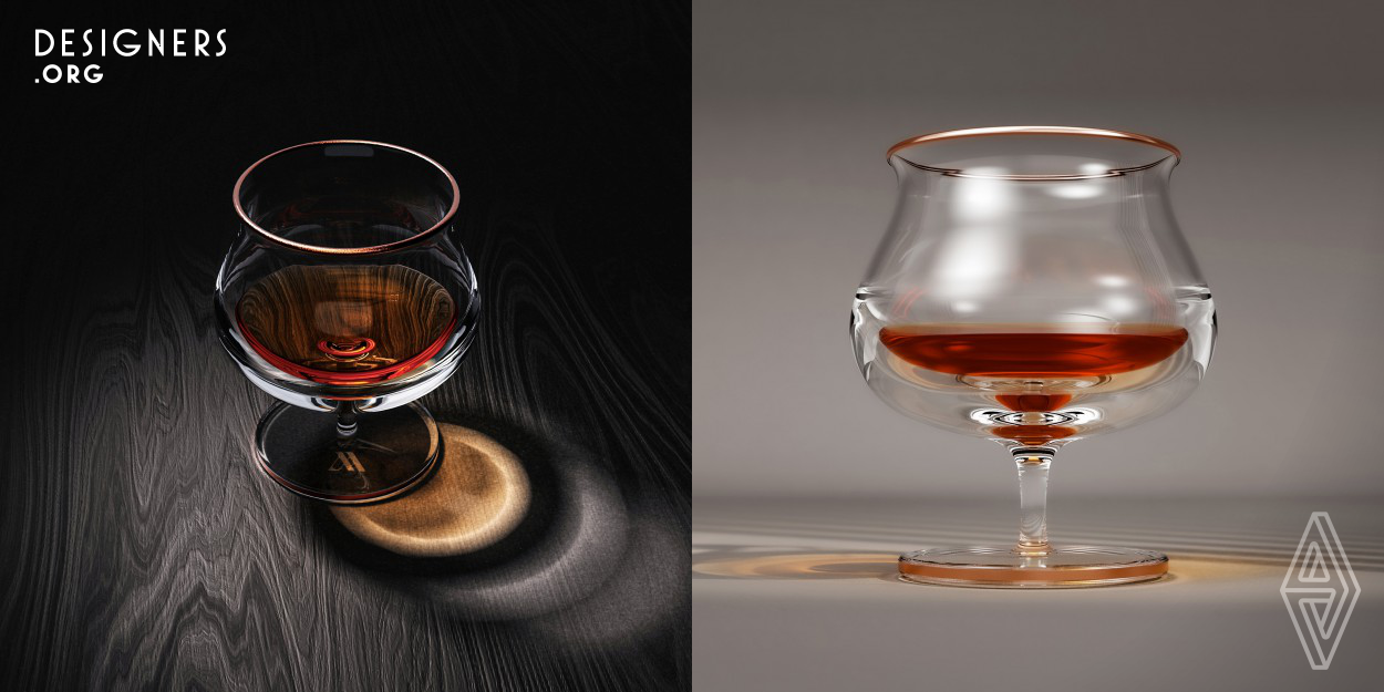 The Niall was designed as the ultimate tasting glass for the cognac aficionado, where every element has been carefully conceived to allow the drinker to taste and nose the cognac. The stem allows the drinker to elevate the glass, toast, and proceed to nosing with optimal control, whilst the thicker glass density ensures the environment has no effect on the temperature of the cognac. The Vortex Point, bulb, and chicane come together to remove the ethanol vapor, ensuring the drinker can detect every layer of flavor and aroma that has developed through decades of time, craft, and skill.