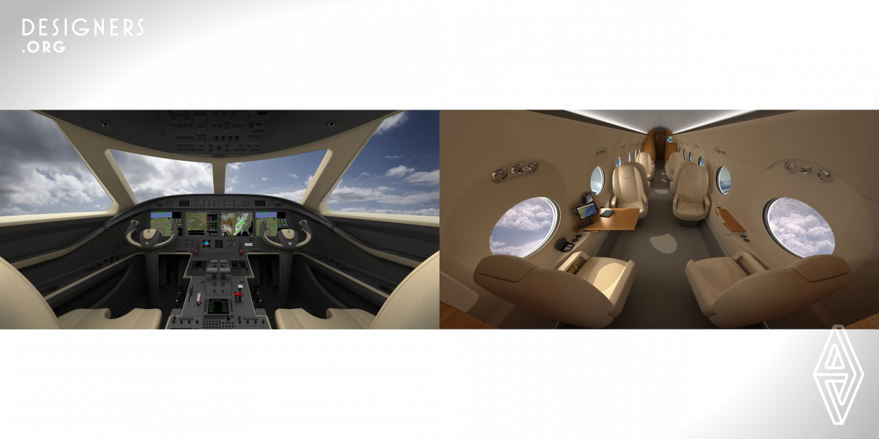 Premium luxury is the standard for the whole interior of the Gulfstream G550 Visions Edition. The G550 is a multi-million dollar air plane, where not at last the pilots operating this aircraft should also feel sitting in and operating an exclusive private jet. Gulfstream´s “PlaneView” cockpit standards are being developed further, where the avionics are integrated into a seamless overall light layout. Thinking about sustainability in the area of the aeroplane transportation is something rare to come by, but a step forward was here set by using bamboo wood elements and common electronic devices