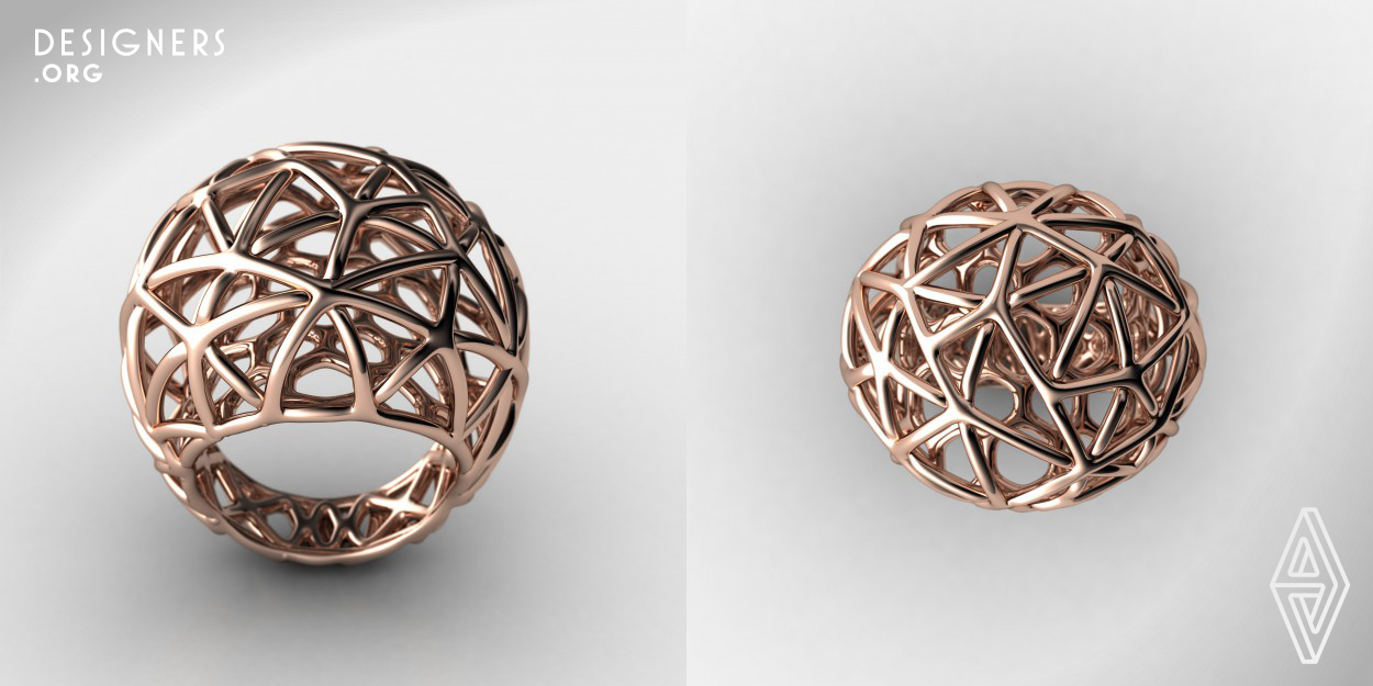 This is a gold ring designed for females, the techniques used in designing of this ring and the imagination behind it make it so unique. Technically its created with combination of some natural inspiration and some 3D designing software to make a unique shape, its a symbol of a self-devotion and hardworking of a bird