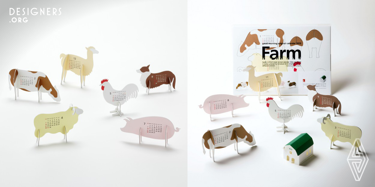 The Farm is a kitset paper animal calendar. Fully assembled it makes a delightful miniature farm complete with six different animals. Life with Design: Quality designs have the power to modify space and transform the minds of its users. They offer comfort of seeing, holding and using. They are imbued with lightness and an element of surprise, enriching space. Our original products are designed using the concept of “Life with Design”.