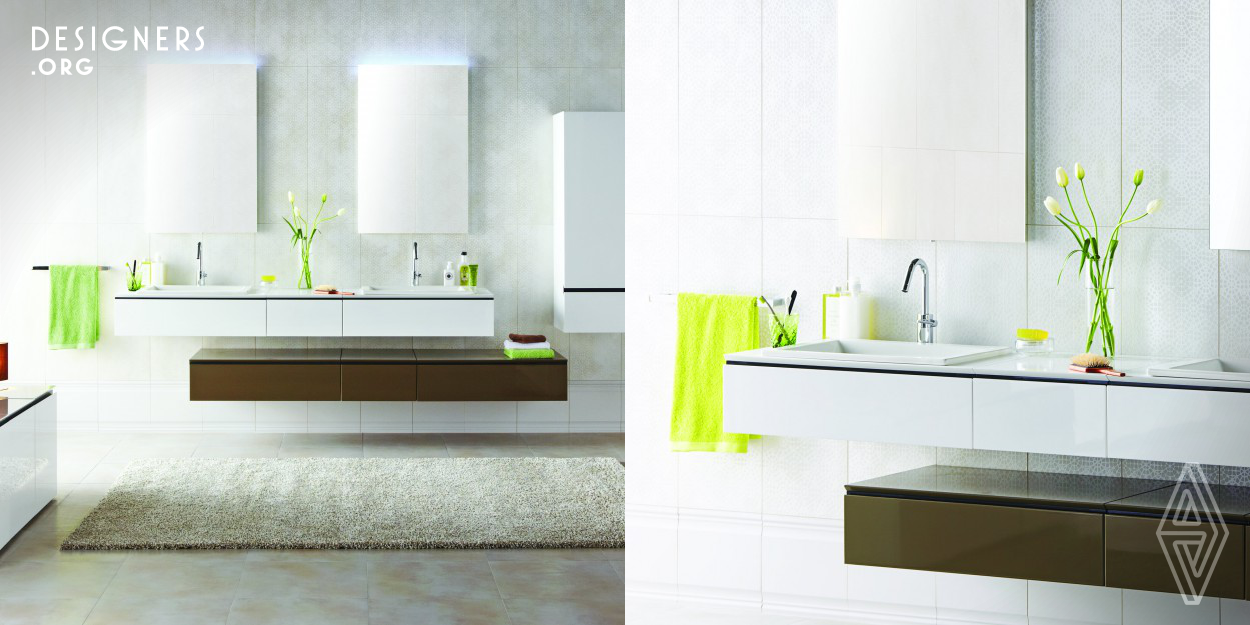 Kale brand's Whitehouse bathroom furniture system is created with a concept that is based on the ability of creating suitable products that can fit a variety of different sized and shaped bathroom locales, with a light and minimalist approach.The family has been designed with a flexible approach. Aesthetical modularity of the range is sustained with a colour strike throughout the modules, while distinctive functional properties such as leveraged floor module unit that allows easy use. Both aestetic and functional factors are presented in order to enhance the user’s comfort