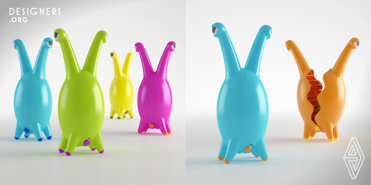 Monster is a lemon juicer from Snail series, created within If Only Kitchen Utensils Concept. Designed to offer a convenient and easy way of squeezing and juicing lemons, Monster holds lemons in its shell and doesn’t splash juice around. Available in bright colors, Monster is a joyful product for kitchens.