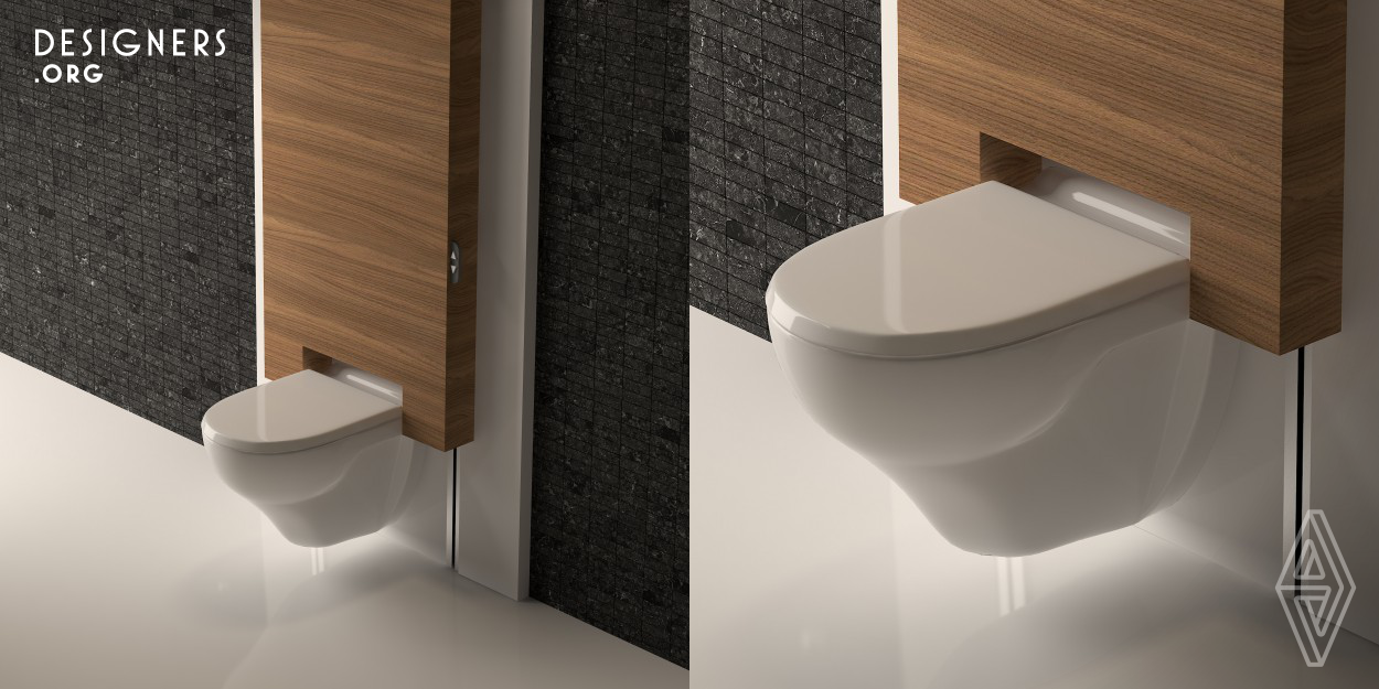 Height Adjustable WC has capability of 25 cm movement which allows disabled and elder people to use WC as comfortable as possible for themselves. MOreover, as a scientific explanation it has been learned that a lower position during WC usage gives more comfort. 