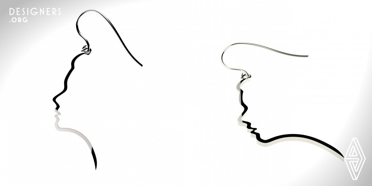 Who AM I ?This is a question we will consider the entire life.This question was The main focus of our design.These earrings are like the Reflection of your face and maybe is the most personal earrings you can have.Also These earrings can be a reflection of who you'd like him or her.For example, in this project one of earrings shaped profile was designed by John Lennon who will never be forgotten his thought,feelings and Face
