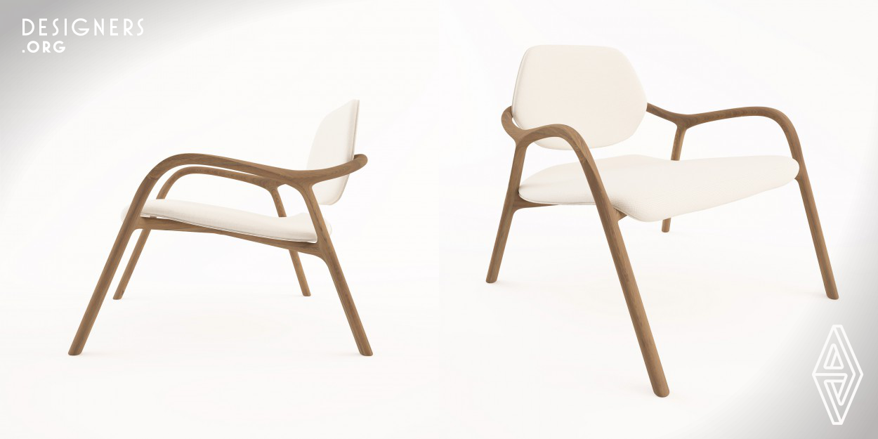 Designed for lounge areas of hotels, resorts and private residences, the Bessa lounge chair harmonizes with the modern interior design projects. It's design conveys a serenity that invites to an experiences to be remembered. Having solved its completely sustainable production, we can enjoy its balance between form, contemporary design, function and its organic values.