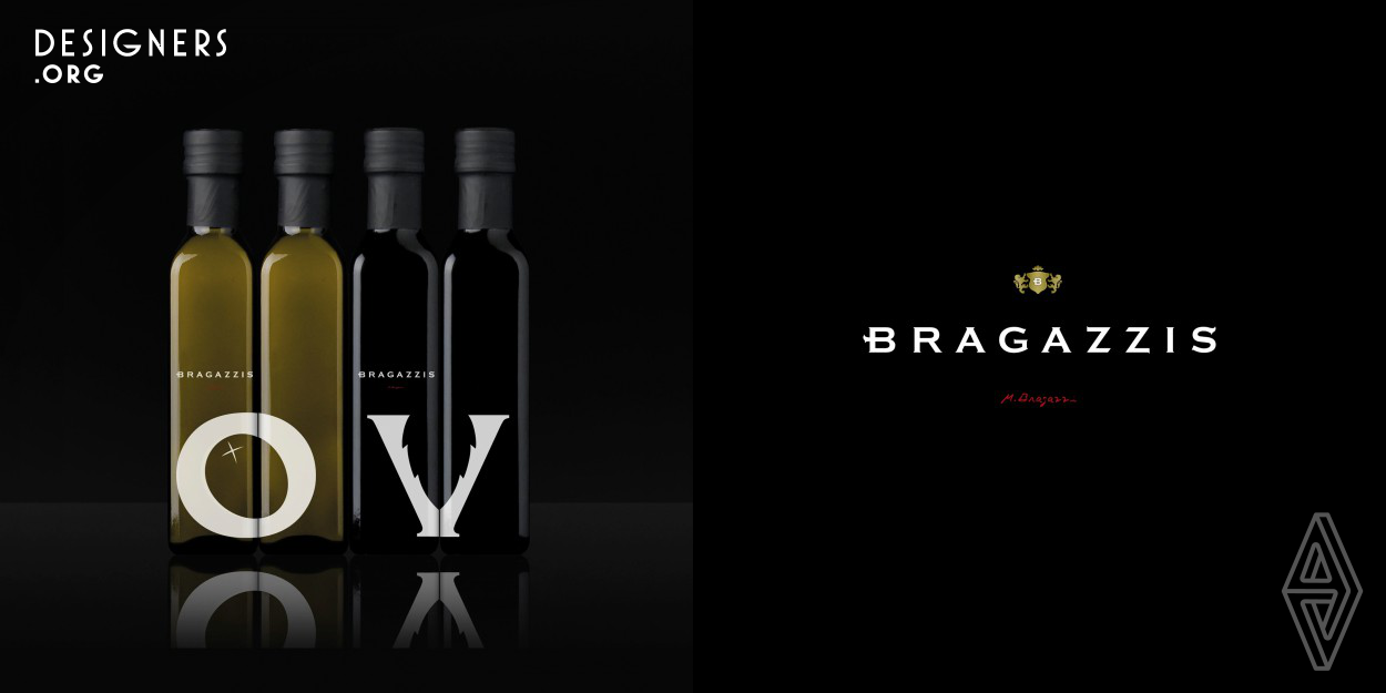 Bragazzis is a fine Italian food retailer in the North of England, that has been in the industry for three family generations. Despite of the long company history, Bragazzis as a brand was lacking an identity. PACKLAB incorporated direct product symbolism within a modern minimalistic design, that works jointly to deliver distinct shelf presence for the range of brand name products. The new identity boldly communicates the purity and premium quality of the products, while positioning Bragazzis as an upscale brand with maturity and vision.