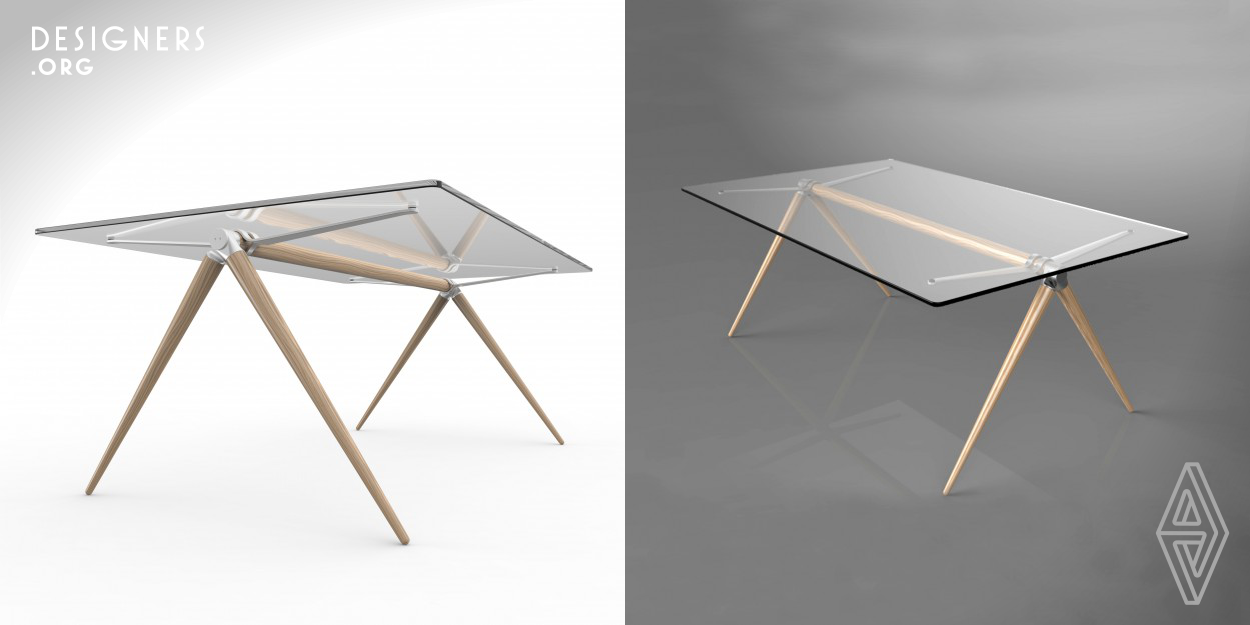 Designed with no visible fixing details, Loft Table provides a simple look either for your classy office or your stylish home. Combined of 3 different materials which are glass, metal and wood, Loft Table suits almost every interior environment perfectly thanks to the elegant look and an appealing design. Beside being pretty, Loft Table offers flexible use as the table height can be adjusted from the metal lids of the main wooden structure.