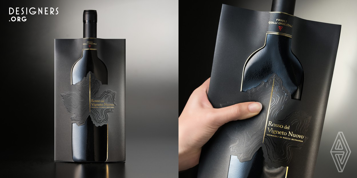 Design agency REVERSE Innovation and winemakers GIGANTE have developed a pack to challenge the bad image of “Bag in a Box” wine. The innovative pouch cleverly reinterprets the classic “Bordeaux” bottle by an intriguing play of solid/empty spaces, and contrasting opaque/gloss materials. The structural design allows the pouch to remain upright while in use. Blind embossing and UV varnish are used to reproduce the distinctive terracing of the vineyard. The topography of the vineyard is then defined by the shape of a vine leaf, which is characteristic of this splendid wine-producing area.