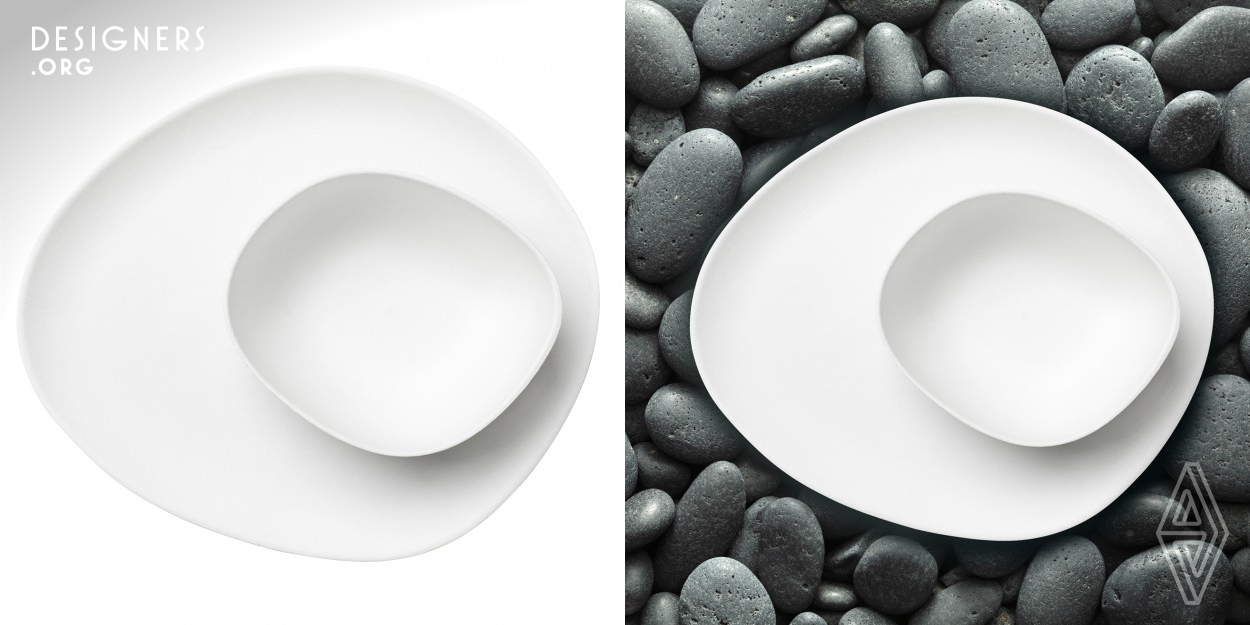 The Pebble Collection is inspired by the organic shape of the humble pebble. These elegant plates and bowls are made from bagasse. Bagasse is a robust natural by-product of sugarcane, which is renewable and compostable. It requires fewer chemicals for processing and uses less energy to process. Once composted, it returns to soil in just 8 weeks. What better raw material to use for a single use/disposable plate and bowl.