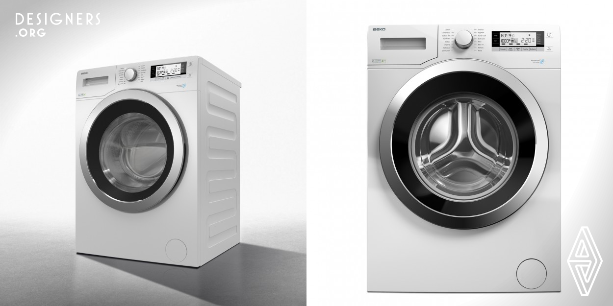 The appearance of new Beko WMY 101443 LYB1 washing machine is characterized by its clean and minimal design.  With the help of its large door, which is 50 cm in diameter, loading and unloading the machine becomes more practical and comfortable. The position of the door handle and chamfered form around the door makes door opening easier and more ergonomic. 