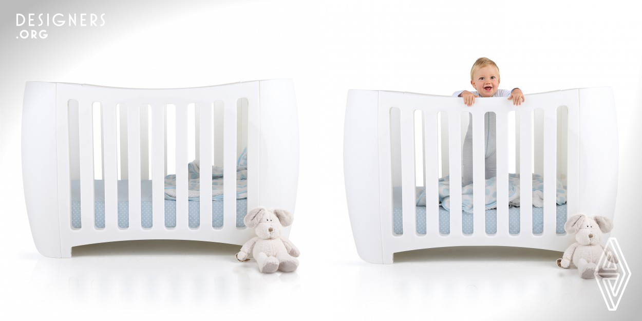 Inspired by the birth of his own son, the designer of the NICO Cot has moulded together creativity and functionality to produce a piece of furniture that matures with your child. Made from all new, recyclable material, the curved lines and appealing colours make it an inviting space for young children to dream. The use of resin allows for a contemporary design which offers increased safety and hygiene. The result is a beautiful designer cot that challenges traditional nursery styles - the NICO Cot invites parents to think outside the wooden box.