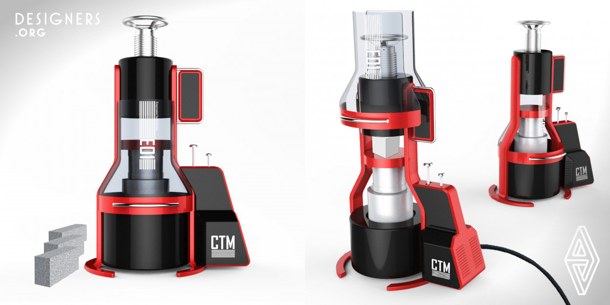 CTM has been designed with full digital control with pace rate indicators. Suitable for testing cement cubes and cylinders of various sizes. The portable units, which are small in sizes , sturdy and light in weight, make quality control testing possible in areas where commercial testing is needed. Additional this testing equipment can be control by special mobile. CTM has been designed to keep in mind of user-centered design approach so for that very advanced UI based control and visually animated graphic is created. 