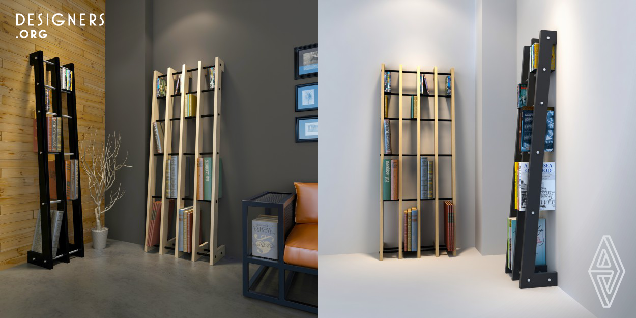 The Add+it furniture proposes an innovative alternative to the furniture joining methods. The design, which is a storage unit for books and magazines, is carried on a thin surface with the support received from the wall for the documents placed upon it. There are neodymium magnets on the pipes that assume the function of shelves and that are connected to each other by vertical pieces. These magnets, the Add+it can be assembled in a practical manner without the need for any connecting elements. This method gives the opportunity of the furniture being assembled repeatedly without deformation.