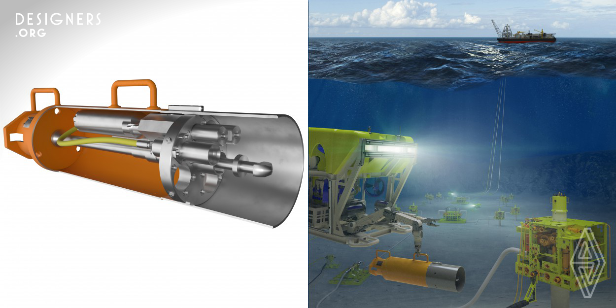 By protecting lines 2,000 to 10,000 feet below sea level, the Subsea Back Pressure Regulator (BPR) helps make oil and gas extraction more environmentally safe and productive. It counters chemical injection fluid siphoning in wells with low pressure. The novelty of this device is that the Subsea BPR throttles to create back pressure only when the pressure falls below a factory set pressure level.  A hermetically sealed gas charge activates this first stage without power.   More pressure causes a second stage to enact; allowing the product to handle additional pressure and debris.