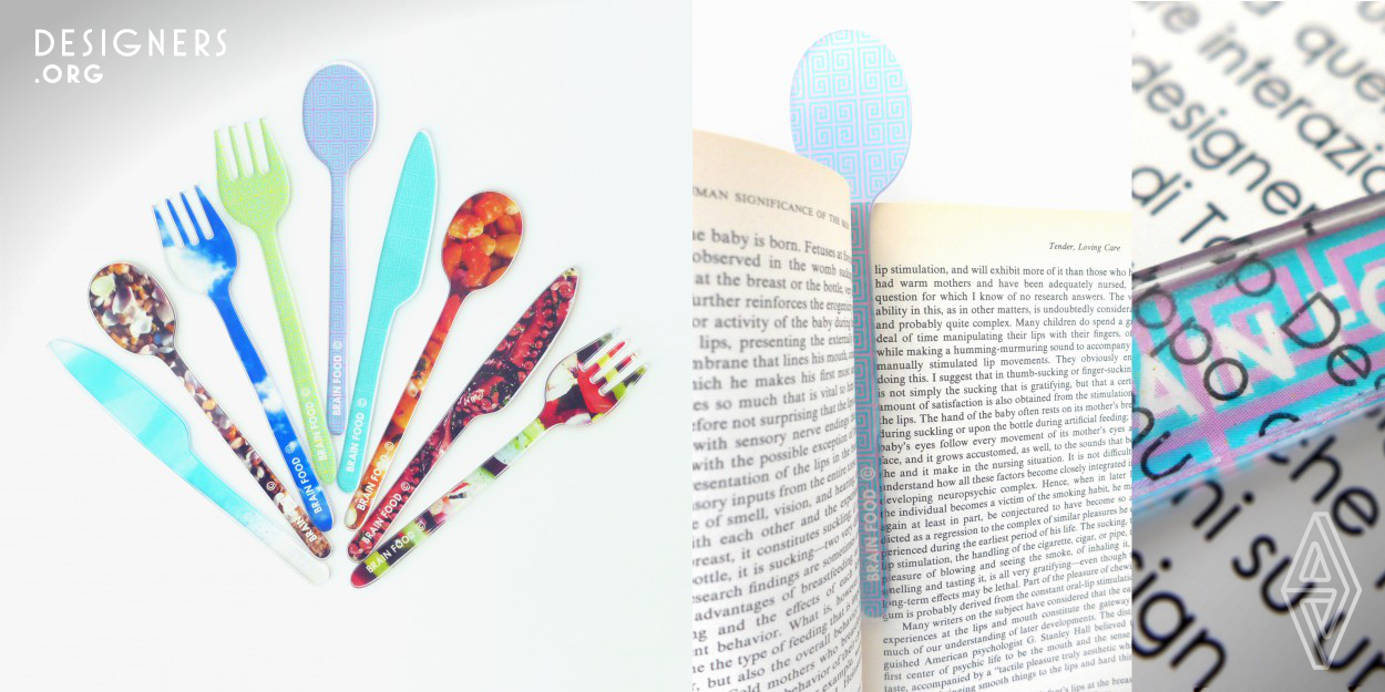 Brainfood bookmarks is a humoristic approach to reading activity as "food for the brain" therefore, they are shaped in spoon, fork and knife! Depending on your readings, the literature kind, you may choose the proper shape eg. for romance and love stories prefer the spoon bookmark, for philosophy and poetry the fork shaped, and for comedy and scifi readings you may choose the knife. Bookmarks come in many themes. Here is greek food, greek summer and greek motifs, as a new design proposal for the traditional Greek souvenir.