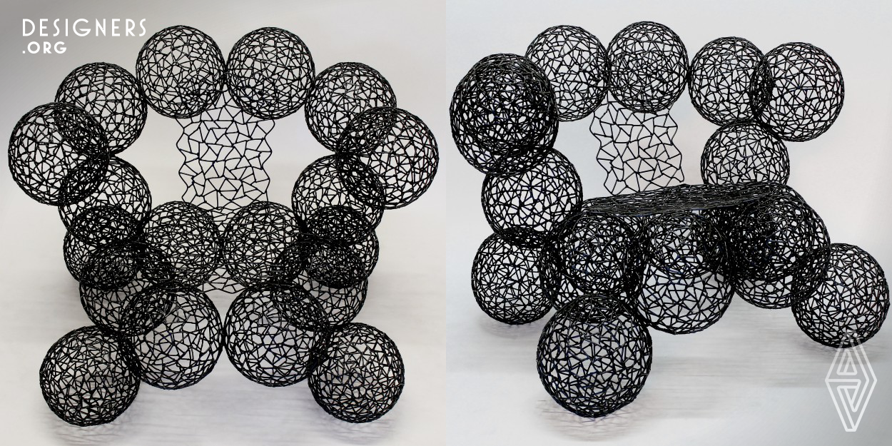 The archair "Che Palle 18 spheres" is a unique piece and is composed of 18 spherical elements assembled together. This armchair of Design and to be considered a real sculpture made entirely by 3 mm metal rod cut and solded by hand piece by piece. The hardest part for the production is the connection between the spheres to obtain the right posture.
The color was applied in Italy by a professional painter and it was made by epoxy powder so the armachair could be use also outdoor.