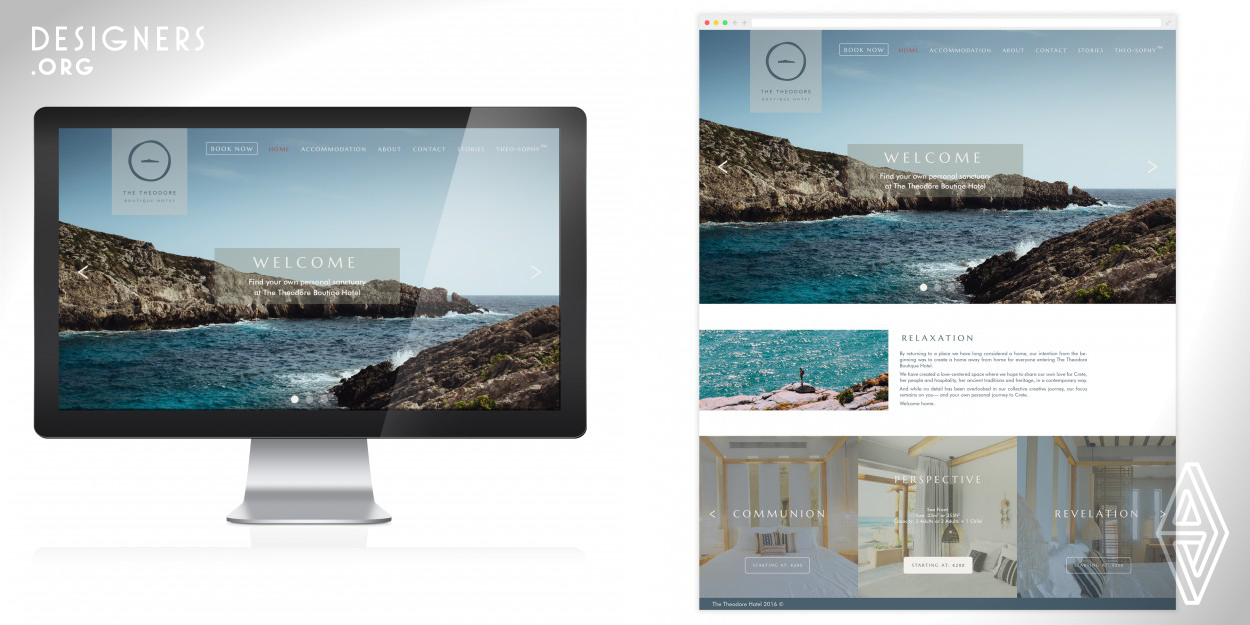 The website was created as the home for the online presence of The Theodore Boutique Hotel. Taking inspiration from classical Greek ethos and mythology to create a design that paid homage to its origins, yet was still original in its presentation. This methodology is present even down to colour palette which was picked from ancient Greek paintings of the Minoan Bull. Along with this, the UX and UI coupled together to make a seamless experience for consumers browsing the site and ensure a clear sense of legibility.
